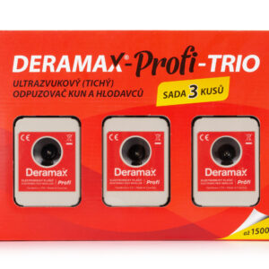 Deramax Profi Trio Ultrazvukový odpudzovač plašič kún a hlodavcov súprava 3 ks